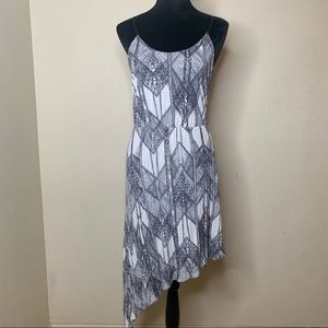 Guess Spaghetti Strap Asymmetrical MIDI Dress